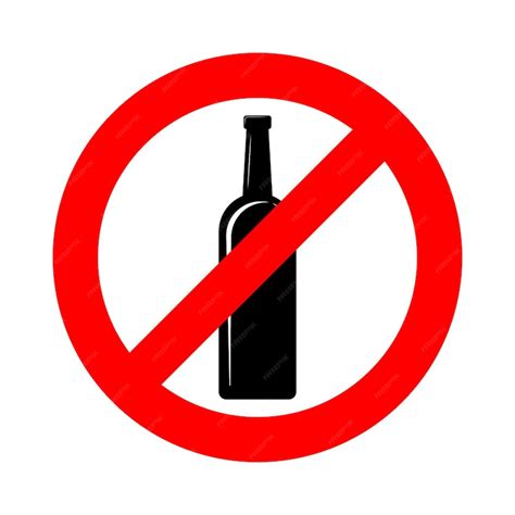 Premium Vector | No alcohol sign Vector illustration