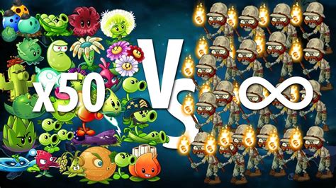 Pvz Challenge All Plants Max Level Vs Unlimited Torchlight Zombie