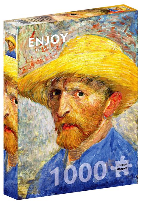 Puzzle Autoportret w słomkowym kapeluszu Vincent van Gogh 1000 el