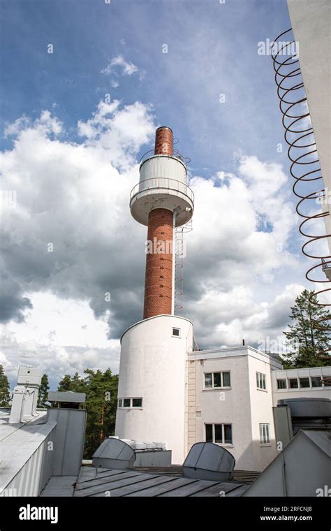 Water Tower Mounted On A Smokestack At Functionalist Paimio Sanatorium