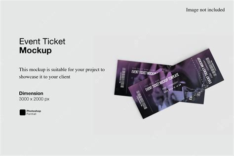 Premium PSD | Event Ticket Mockup Design