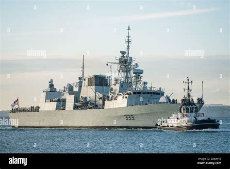 The Royal Canadian Navy frigate HMCS Toronto (FFH333) arrived at Portsmouth, UK on the 16th ...