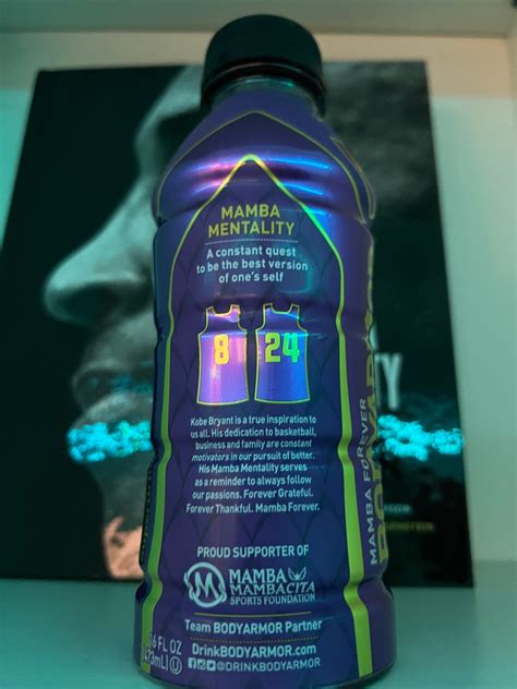 1 Kobe Bryant Body Armor Drink Mamba Forever Bottle Strawberry Grape