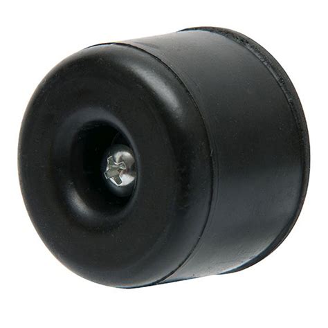 Zenith Floor Mounted Rubber Door Stop Black Bowens