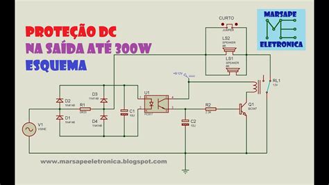 ESQUEMA DE PROTEÇÃO DC PARA AMPLIFICADORES ATÉ 300W YouTube