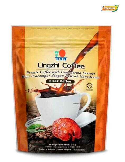 Lingzhi Black Coffee 2 En 1 Cafe Ganoderma Dxn Halnatur