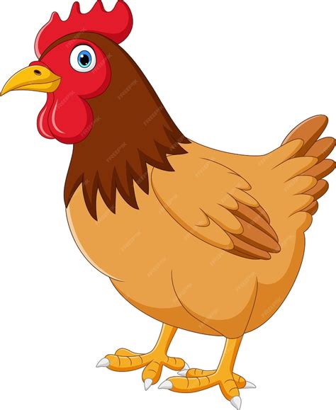 Premium Vector | Cartoon hen isolated on white background