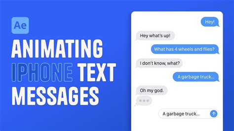 After Effects Tutorial - Animating iPhone text messages - YouTube