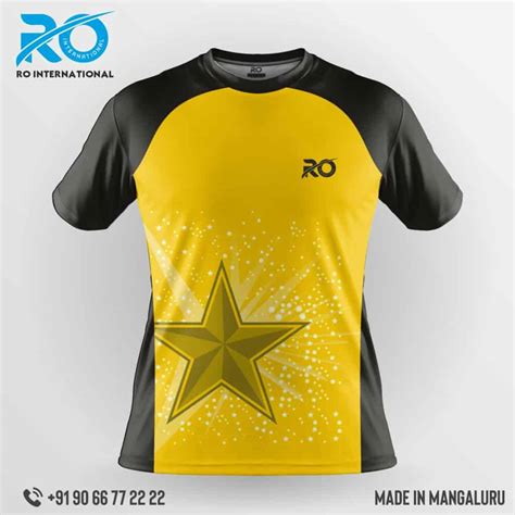 Ro Fs Sublimation Jersey Yellow Black Ro International