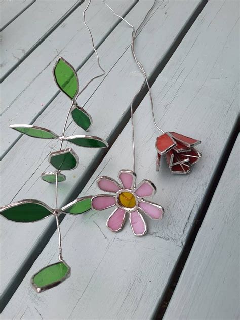 Stained Glass Flowers Bouquet Etsy