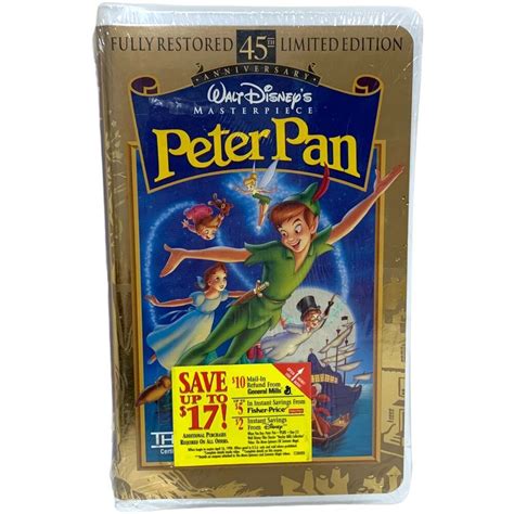 New Walt Disneys Peter Pan Vhs Th Anniversary Limited Edition