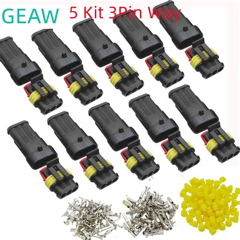 Electrical Auto Wire Connector Kit Pin Way Male And Female Auto