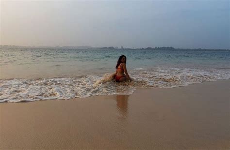 Sexy Sobhita Dhulipala Sizzles In A Red Bikini At The Seashore