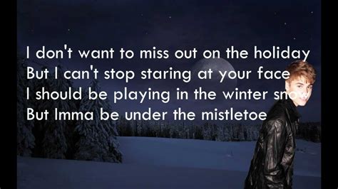 Justin Bieber Mistletoe Lyrics Studio Version Youtube