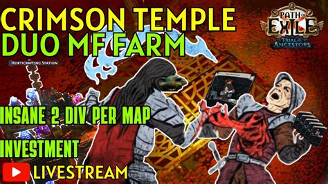 PoE 3 22 Crimson Temple MF Duo Farm Accidentally Yoinked Apothecary