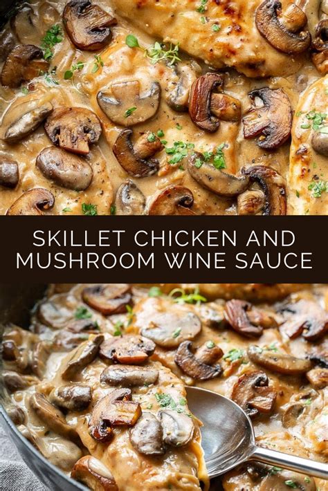 Skillet Chicken And Mushroom Wine Sauce Recipe