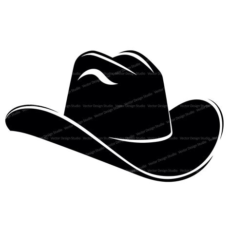 Cowboy Hat Svg And Png Files Western Cowboy Clipart Vector Silhouette