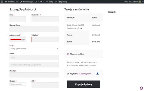 Modyfikacja Formularza Zam Wienia W Woocommerce