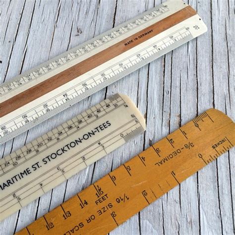 A Small Collection Of Vintage Rulers Three Architects