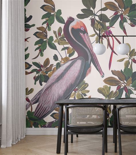 Tapeta Vintage Pelicans Ekskluzywne Tapety Wallcolors