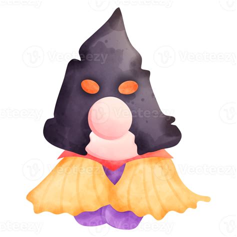 Draw Halloween Cartoon Witch Wizard Gnome Nome Clipart Illustration