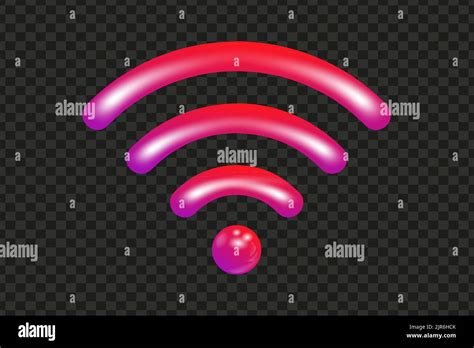 Realistic WIFI 3D Icon Wireless Network Symbol Vector Illustration