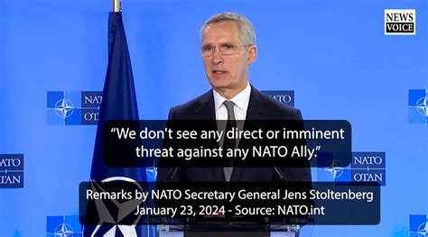 Nato Secretary General There Is No Direct Or Imminent Threat From Russia Newsvoice