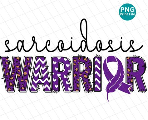 Sarcoidosis Warrior Doodle Letter PNG Sarcoidosis Awareness Leopard