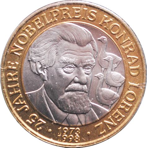 50 Schilling Austria 1998 BU 25th Anniversary Nobel Prize Konrad