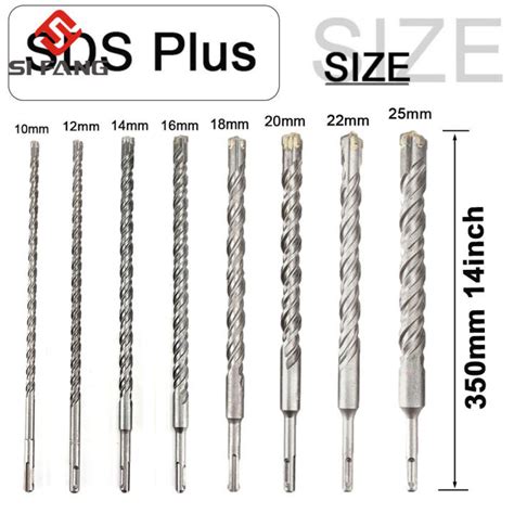 Si Fang 350mm Sds Plus Hammer Masonry Drill Bit Carbide Cross Tip