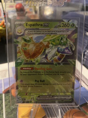 Pokémon TCG Espathra ex Scarlet Violet Paldean Fates 006 091 Holo