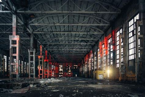 Large Empty Abandoned Warehouse Building