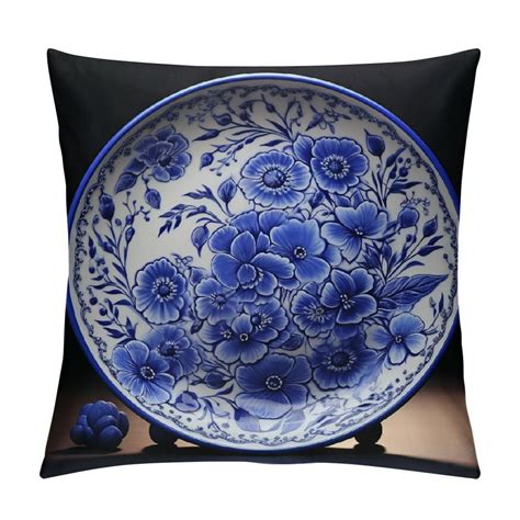 Jeuxus Vintage Chinese Style Floral Pattern Lumbar Throw Pillow Covers