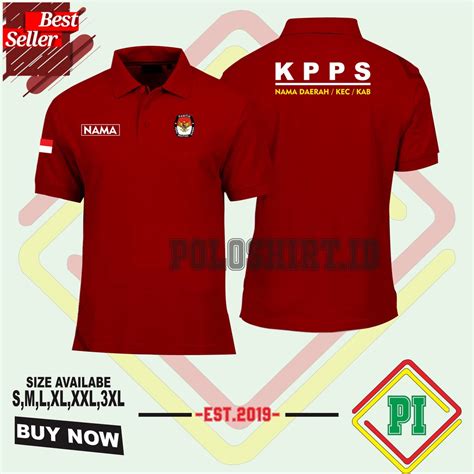 Poloshirt Kaos Kerah KPPS Fee Nama Daerah Kaos Kerah KPPS BISA COD