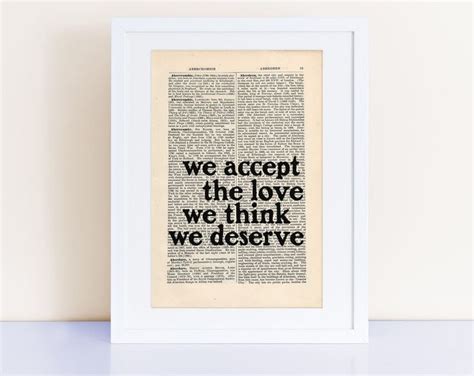 The Perks Of Being A Wallflower Quote Print On An Antique Page Stephen