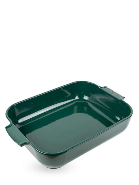 Appolia Ceramic Rectangular Baking Dish In Green Forest 40cm Peugeot