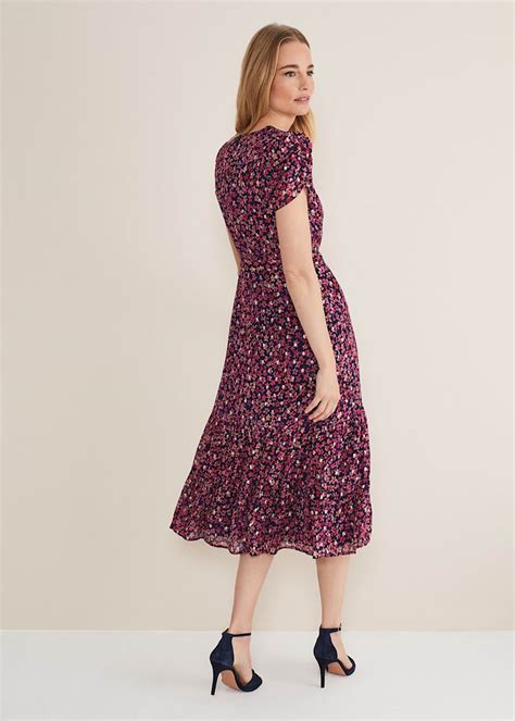 Azalea Ditsy Short Sleeve Midi Dress Phase Eight Uk