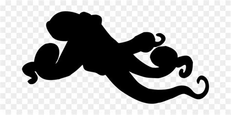 Octopus Kraken Squid Tentacle Calamari Oce Ocean Life Silhouette