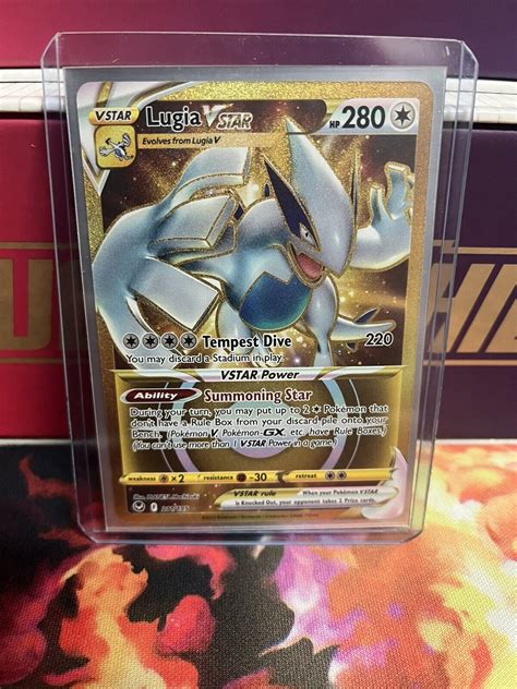 Lugia Vstar 211 195 Gold Secret Rare Silver Tempest Pokemon TCG NM Mint