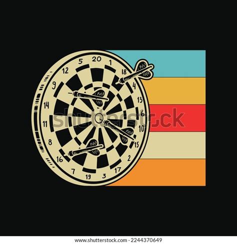 Vintage Darts Dartboard Bullseye Arrow Dart Stock Vector Royalty Free 2244370649 Shutterstock