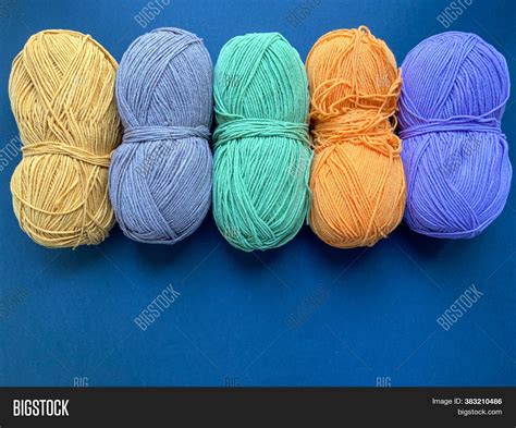 colored yarn knitting image photo  trial bigstock