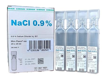 Braun Sodium Chloride NacI 0.9% (20ml x20 pcs /box) - BW Generation