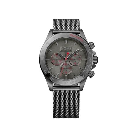 Hugo Boss Mens Gunmetal Chronograph Watch Hb 1513443 Mens Watches