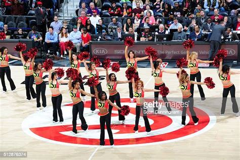 The Atlanta Hawks Dance Team Performs During The Game Against The