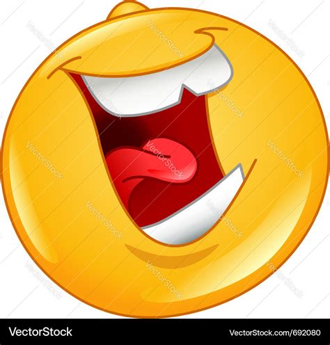 Laughing out loud emoticon Royalty Free Vector Image