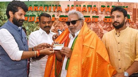 Ex Cong Leader Karate Thiagarajan Joins Bjp The Hindu