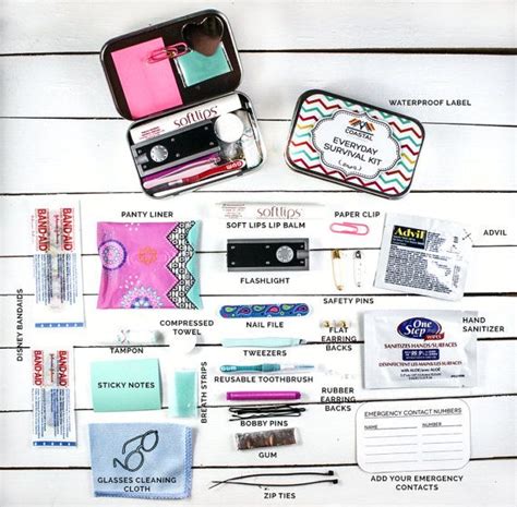 Womens Everyday Survival Kit Emergency Kit By Coastalkitco In My Purse Pinterest Survival