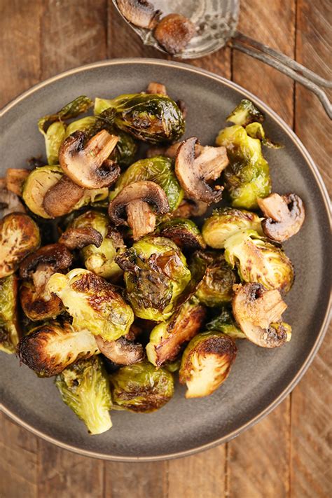 This Recipe For Roasted Brussels Sprouts With Mushrooms Is Quick Easy And Will Make Some Of The