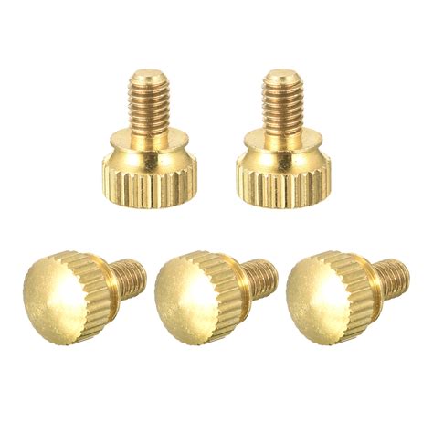 Knurled Thumb Screws M5x8mm Brass Shoulder Bolts Stepped Grip Knobs