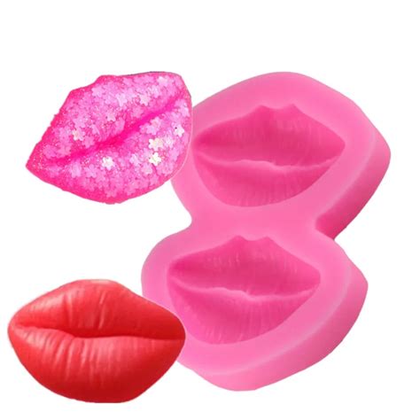 Sexy Red Lips Chocolate Party Cake Decorating Tools Diy Mouth Baking Fondant Silicone Mold